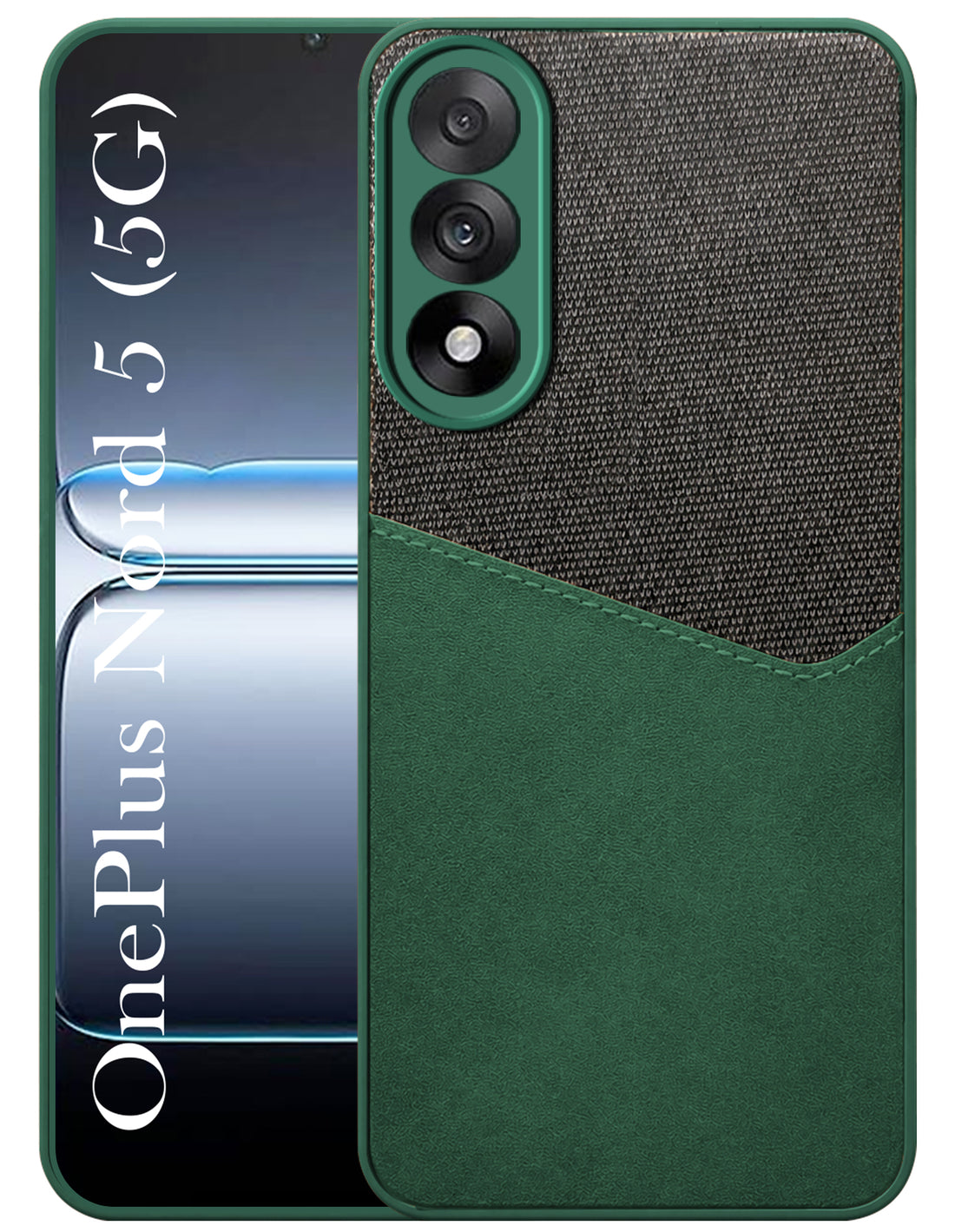 For Oneplus Nord 5 Back Cover Case (Dual PU Leather Stitch | Professional Minimalist | Soft and Flexible)
