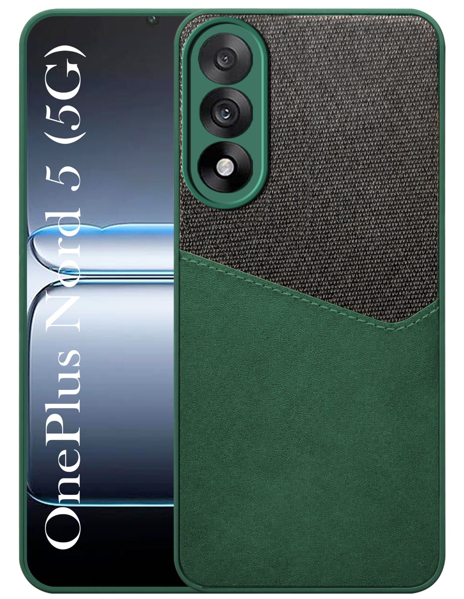 For Oneplus Nord 5 Back Cover Case (Dual PU Leather Stitch | Professional Minimalist | Soft and Flexible)