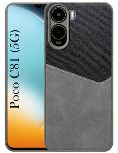 For Poco C81 5G Back Cover Case (Dual Colour Stitch | Professional Minimalist Feel | Soft and Flexible)