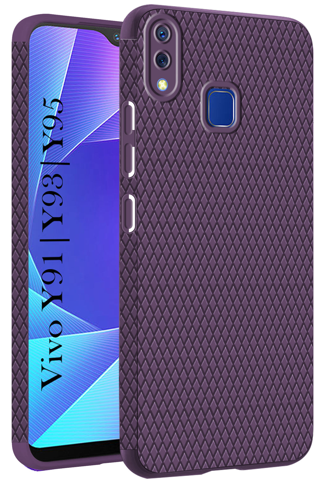 For Vivo Y91 | Vivo Y93 | Vivo Y95 Back Cover Case (Liquid Silicone | Side Grip | Camera Protection)