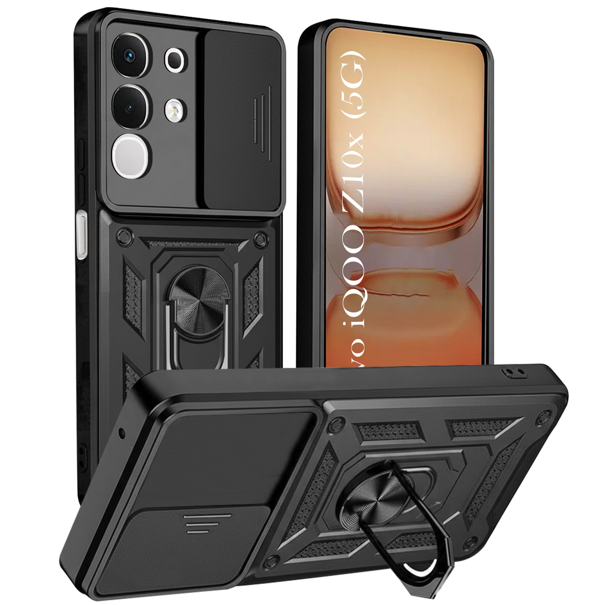 For Vivo iQOO Z10x Back Cover Case (Hybrid Dual Armor Polycarbonate)