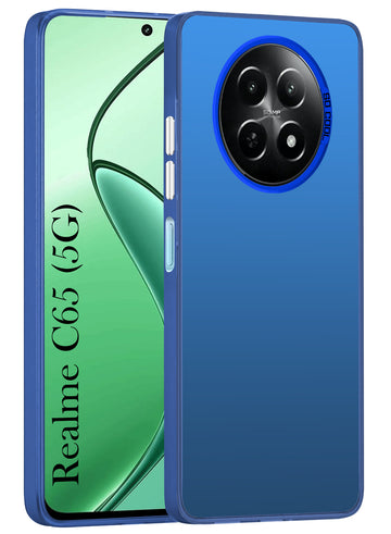 For Realme C65 5G Hard Back Cover Case (Velvet Touch | Professional Glossy Finish | Camera Protection Bump)