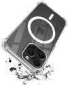 For Apple iPhone 15 Pro Back Cover Shockproof Crystal-Clear (Magsafe Wireless Support | Drop & Camera Protection | Hard Polycarbonate)