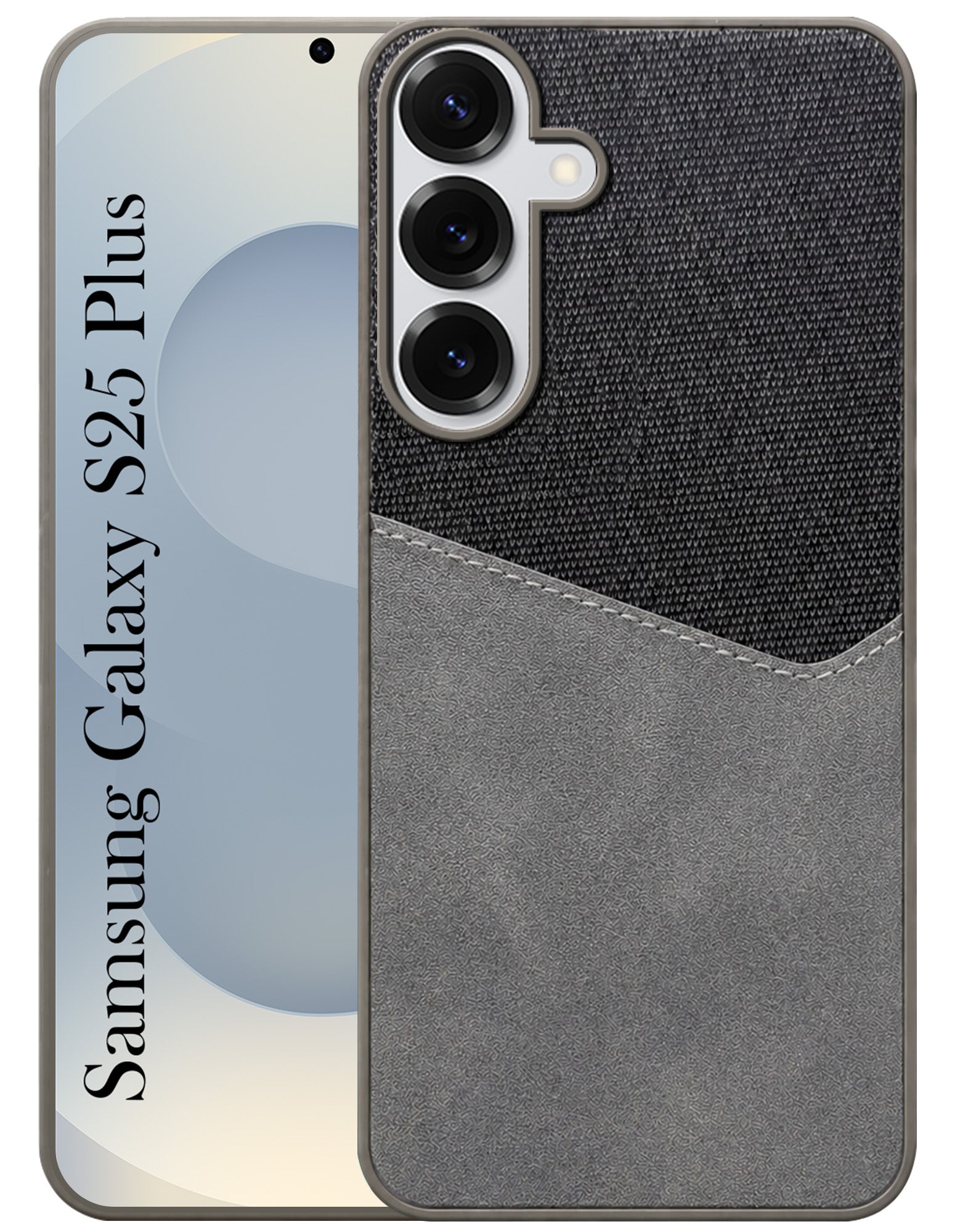 For Samsung Galaxy S25 Plus Back Cover Case (Dual PU Leather Stitch | Professional Minimalist | Soft and Flexible)