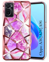 For Oppo A76 | A36 | A96 Back Cover Case (Dual Design Glitter Sparkle and Detachable Diamond Print Case | Soft and Flexible)