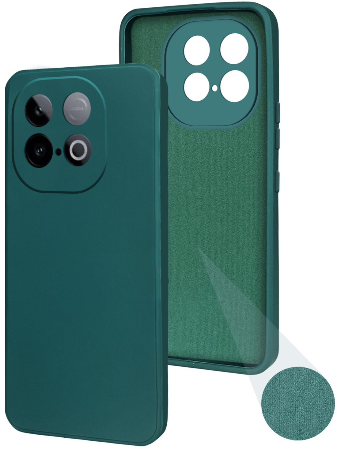 For Vivo iQOO Neo 10 Back Cover Case (Matte Finish Silicone with Inside Fiber Cloth)