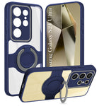 For Samsung Galaxy S24 Ultra Back Cover Case with stand (Built-in Ring Holder Kickstand | Lifetime Anti Yellow | Camera Protection)
