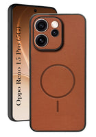 For Oppo Reno15 Pro 5G | Oppo Reno15 Pro 5G Back Cover Case PU Leather (Texture Grip Design | Professional Minimalist | Camera Protection | Soft and Flexible)