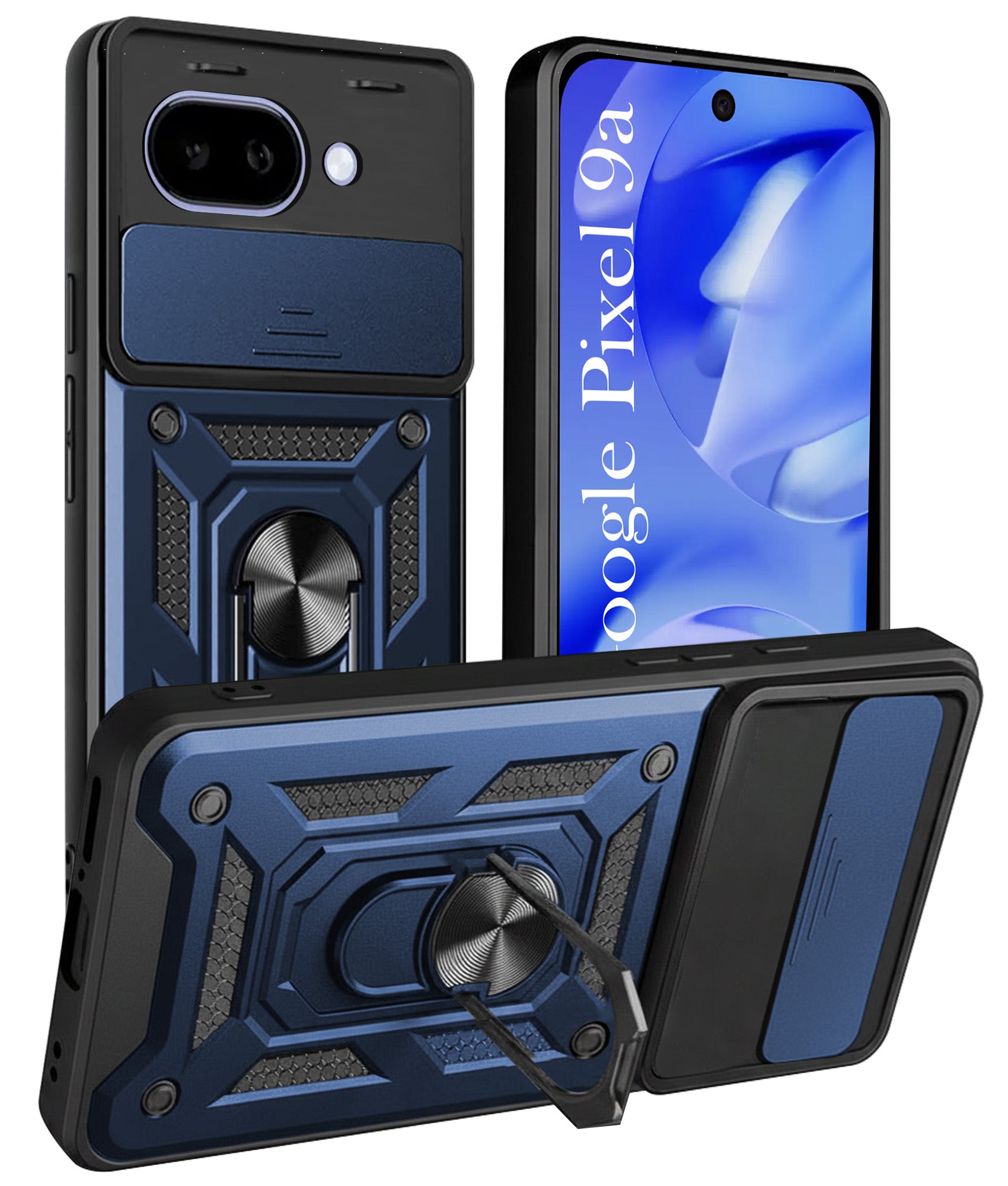 For Google Pixel 9A Back Cover Case (Hybrid Dual Armor Polycarbonate)