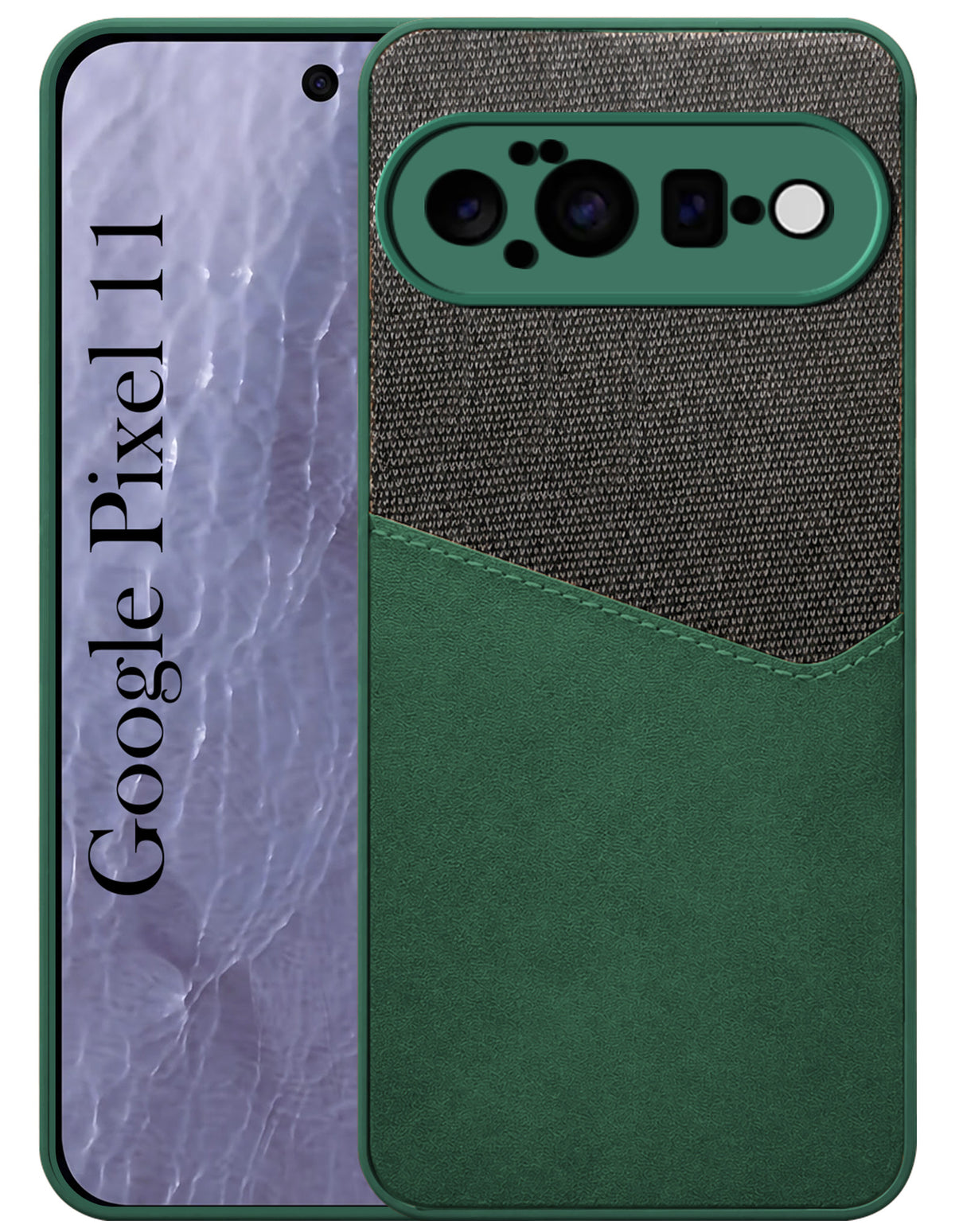 For Google Pixel 11 Back Cover Case (Dual PU Leather Stitch | Professional Minimalist | Soft and Flexible)