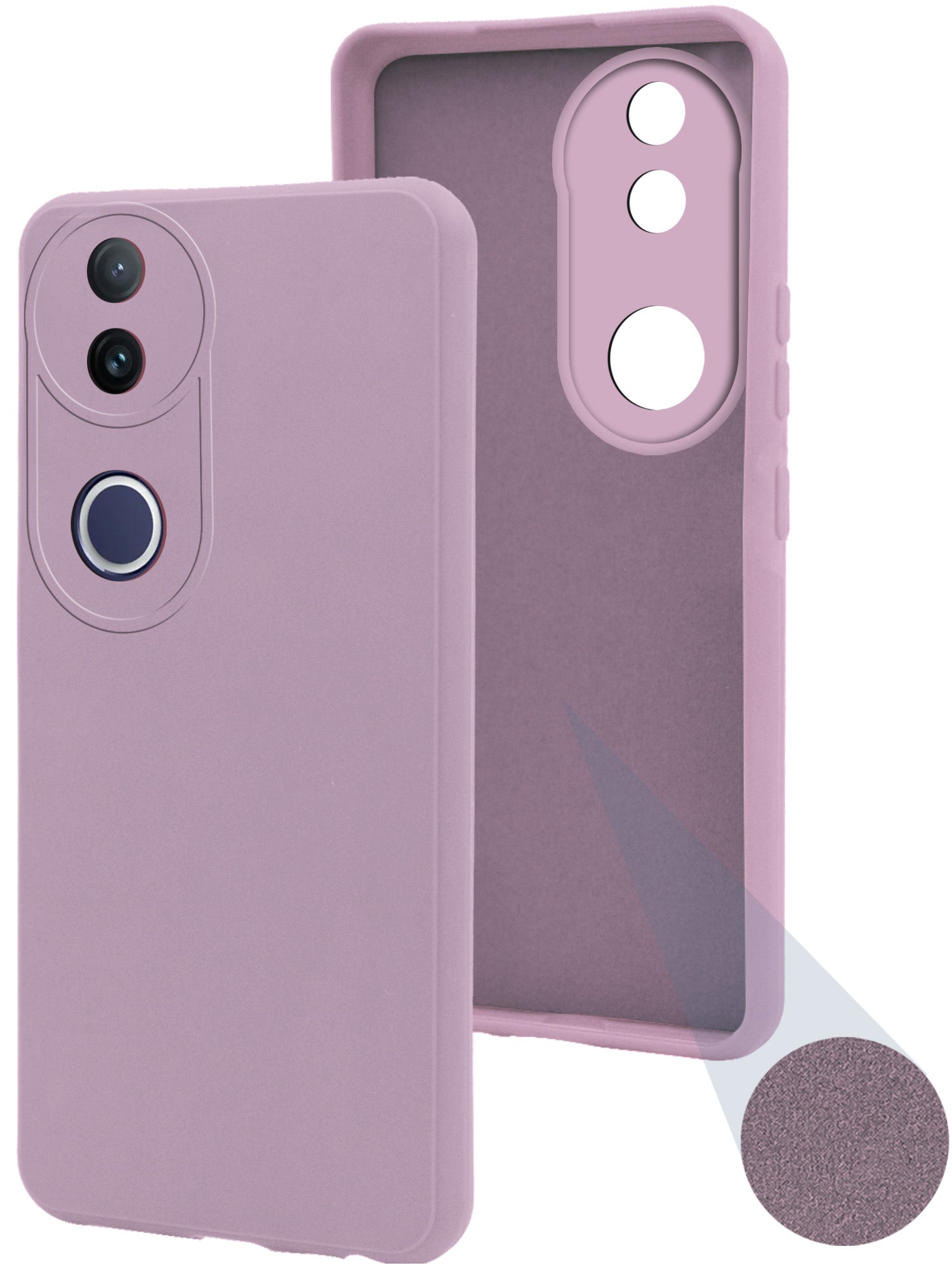 For Vivo T4R Back Cover Case (Matte Finish Silicone with Inside Fiber Cloth)