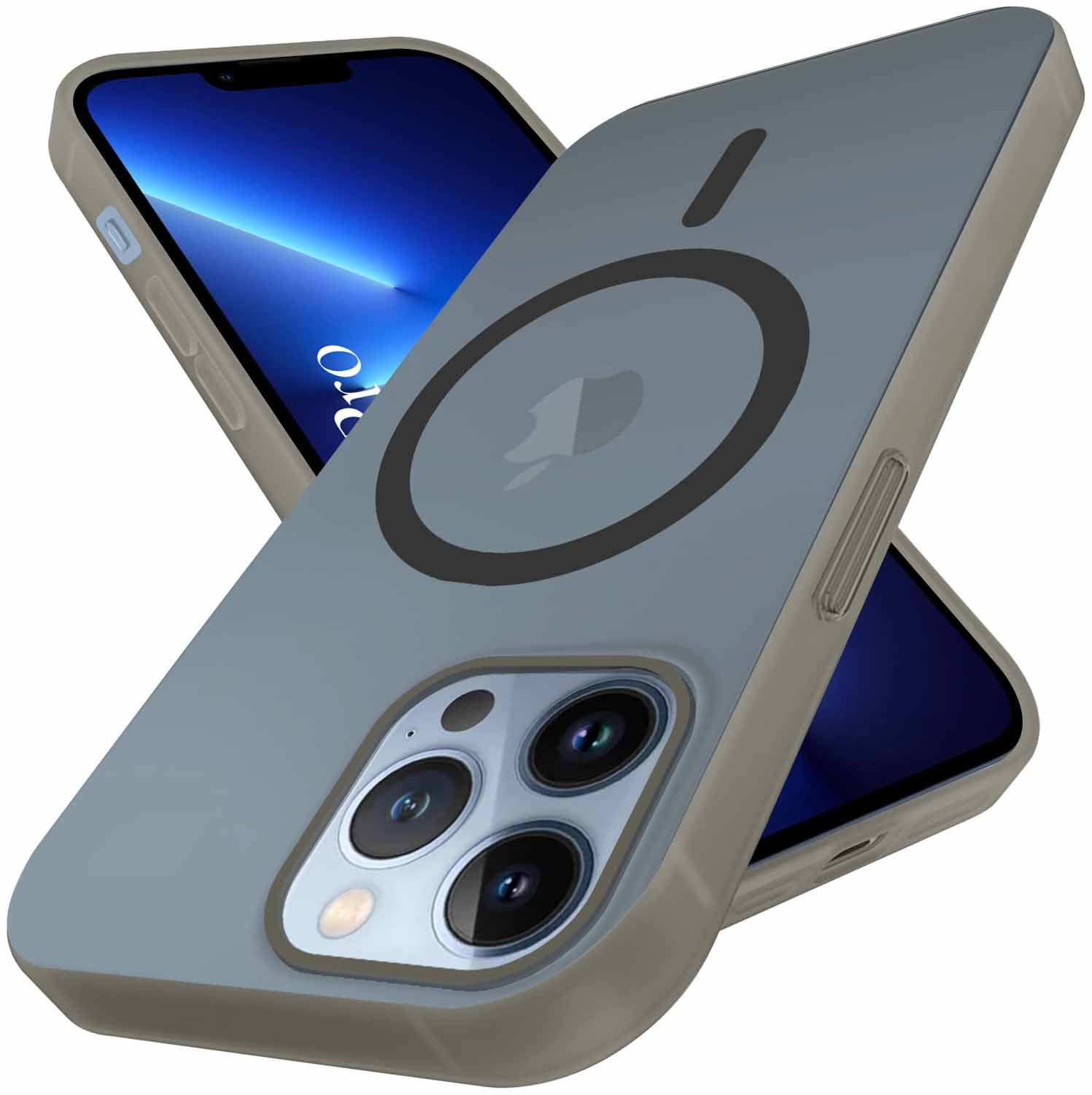 For Apple iPhone 13 Pro Back Cover Case (Frosted Matte Feel | MagSafe Compatible Wireless Charging | Polycarbonate Material)