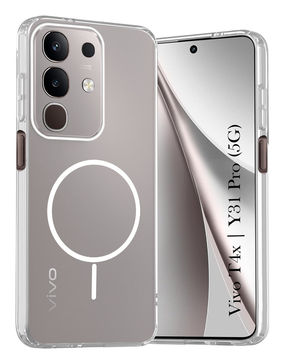 For Vivo T4x | Vivo Y31 Pro Back Cover Case Silicone (Slim Paper Thin | Camera Protection Bump | Minimalist Professional | Soft Flexible)