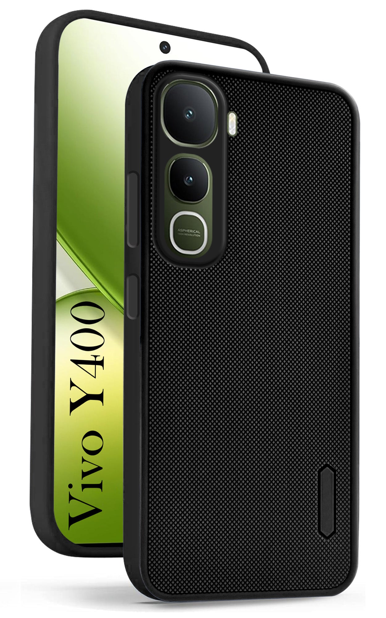 For Vivo Y400 Back Cover Case (Textured Grip Design | Micro-Fiber Cloth Inside | Slim and Light Weight | Soft Touch and Feel)