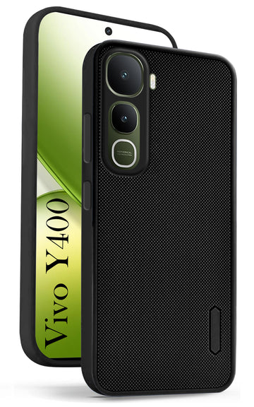 For Vivo Y400 Back Cover Case (Textured Grip Design | Micro-Fiber Cloth Inside | Slim and Light Weight | Soft Touch and Feel)