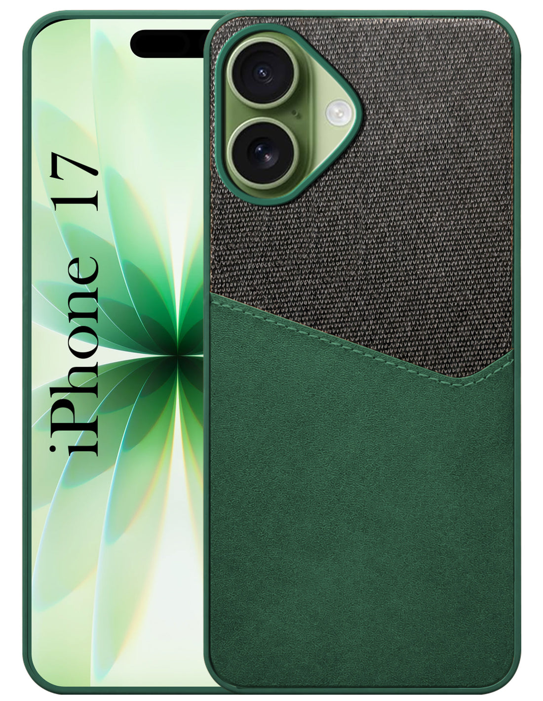 For Apple iPhone 17 Back Cover Case (Dual PU Leather Stitch | Professional Minimalist | Soft and Flexible)