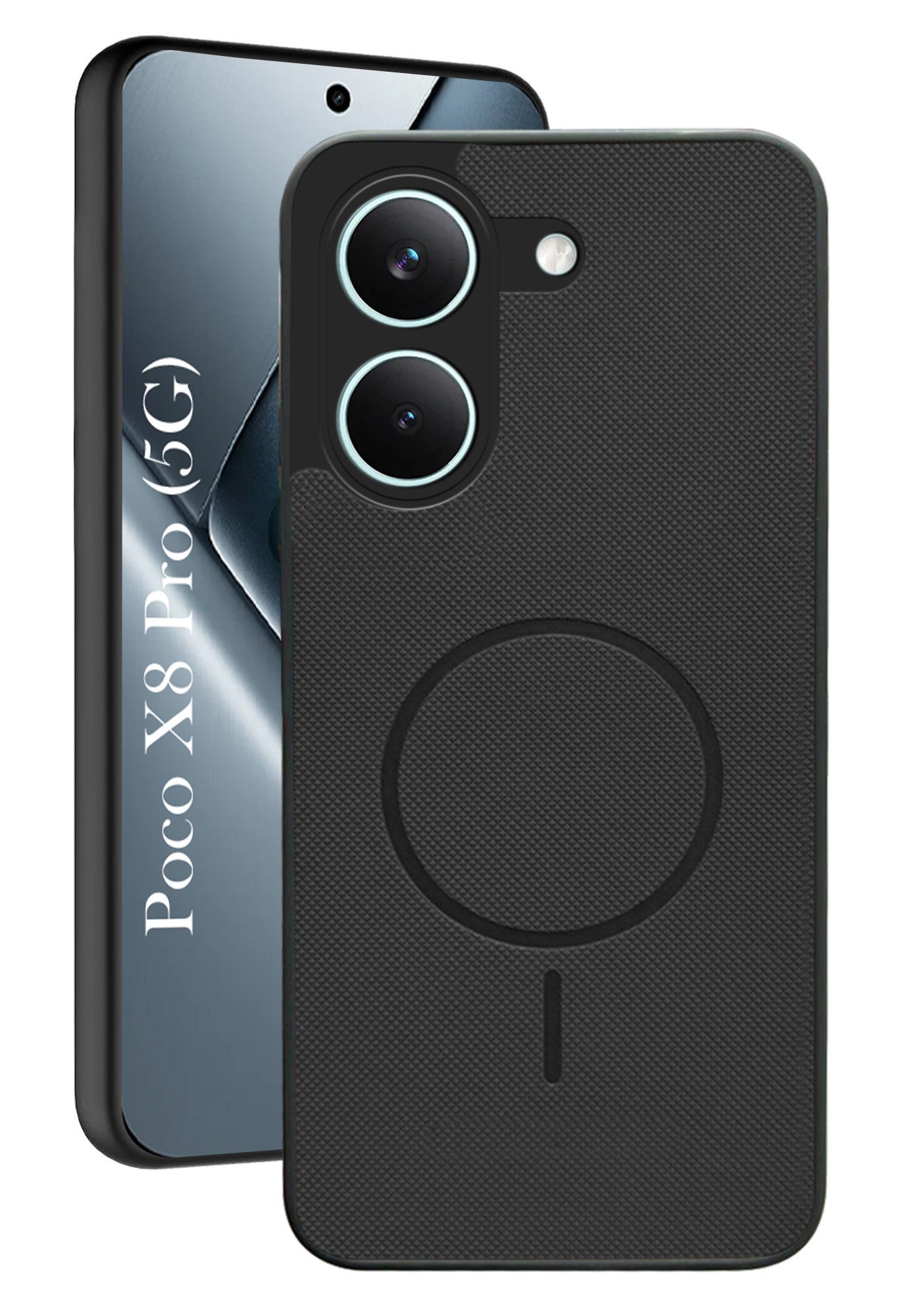 For Poco X8 Pro Back Cover Case PU Leather (Texture Grip Design | Professional Minimalist | Camera Protection | Soft and Flexible)