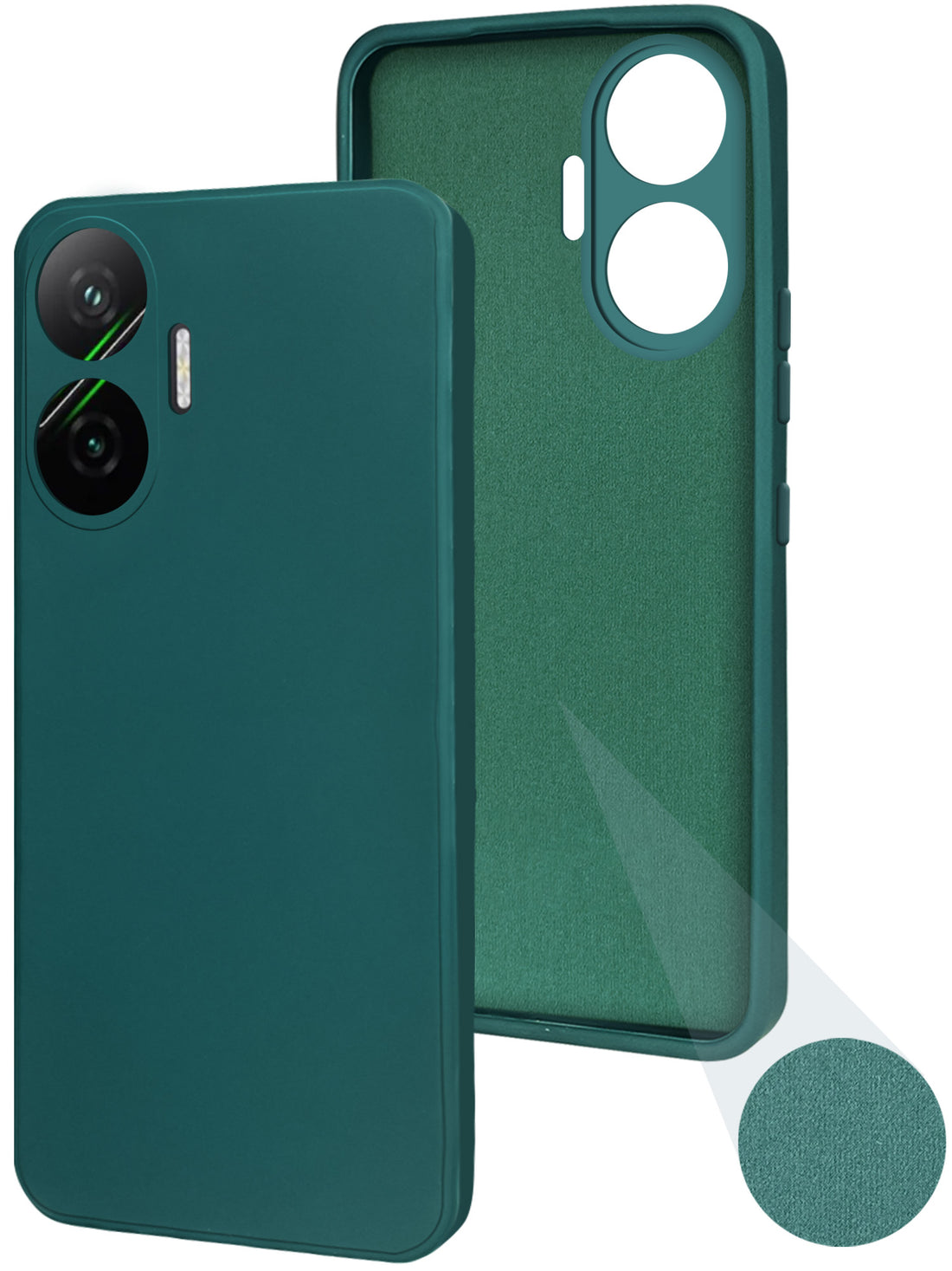 For Xiaomi Poco F7 5G Back Cover Case (Matte Finish Silicone with Inside Fiber cloth)