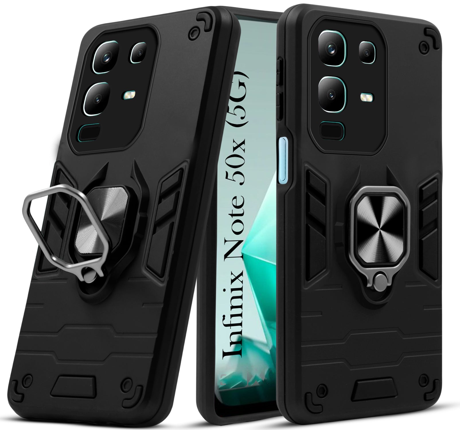 For Infinix Note 50x Back Cover Case(Shockproof Polycarbonate Dual Layer Hybrid Armor)
