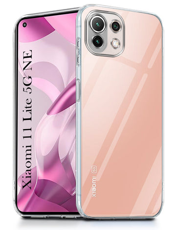 For Xiaomi 11 Lite 5G NE Back Cover (Silicone Clear Shockproof Case with Camera Protection | Soft and Flexible | Transparent)