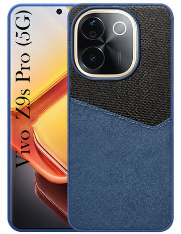 For Vivo iQOO Z9s Pro Back Cover Case (Dual PU Leather Stitch | Professional Minimalist | Soft and Flexible)