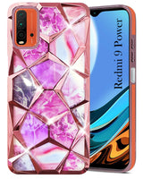 For Xiaomi Mi Redmi 9 Power Back Cover Case ( Dual Design Glitter Sparkle and Detachable Diamond Print Case | Soft and Flexible)