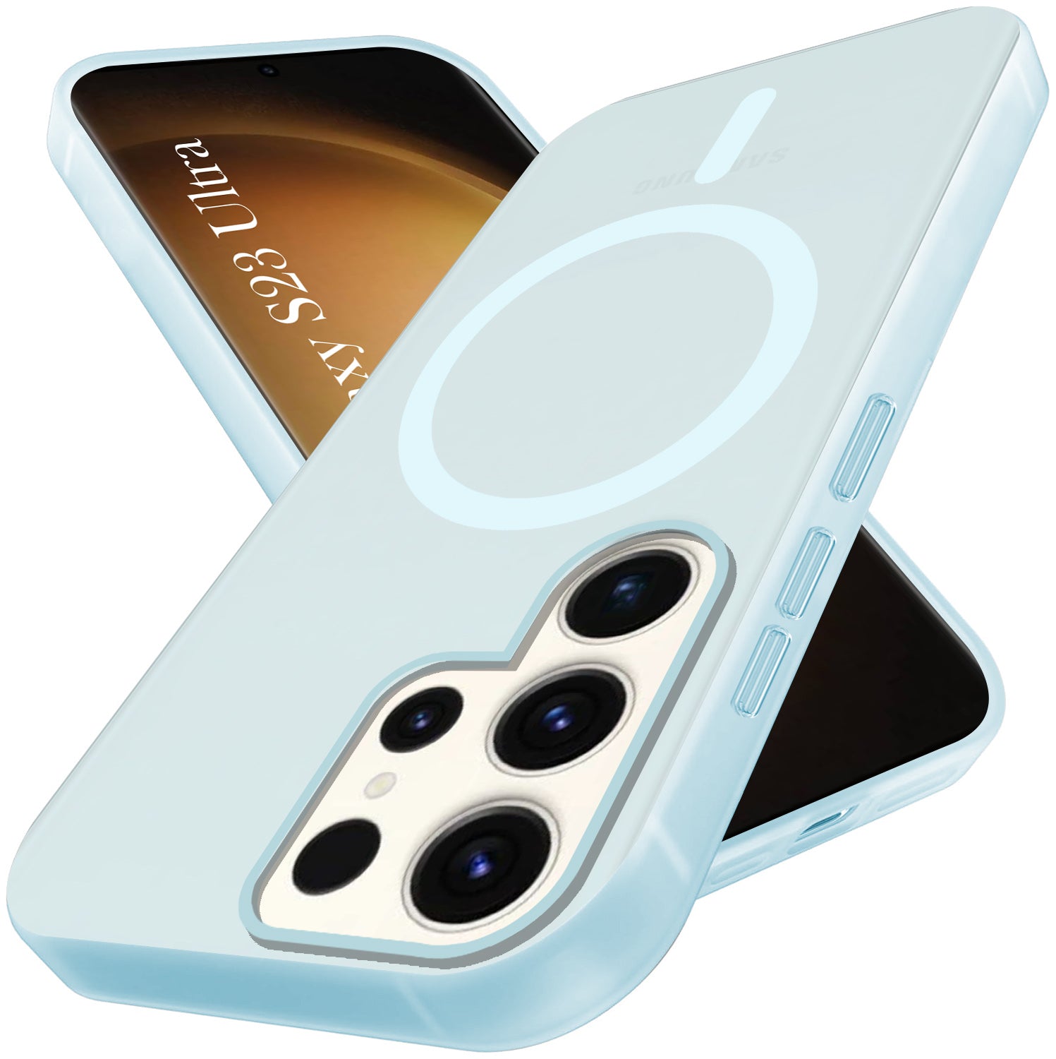 For Samsung Galaxy S23 Ultra Back Cover Case (Frosted Matte Feel | MagSafe Compatible Wireless Charging | Polycarbonate Material)