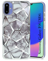For Samsung Galaxy F06 | Samsung Galaxy M06 Back Cover Case (Dual Design Glitter Sparkle and Detachable Diamond Print Case | Soft and Flexible)