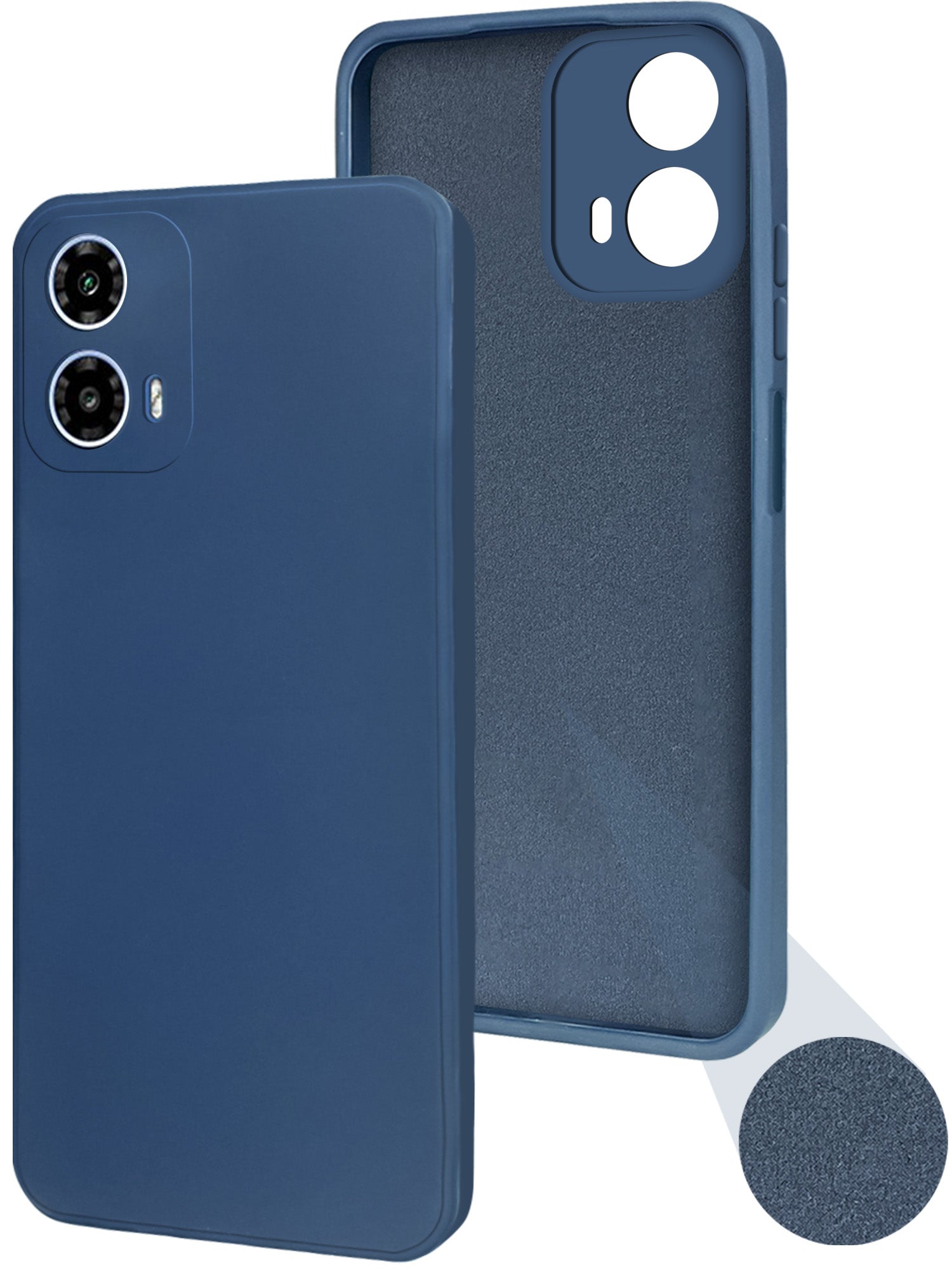 For Motorola Moto G34 5G Back Cover Case (Matte Finish Silicone with Inside Fiber cloth)