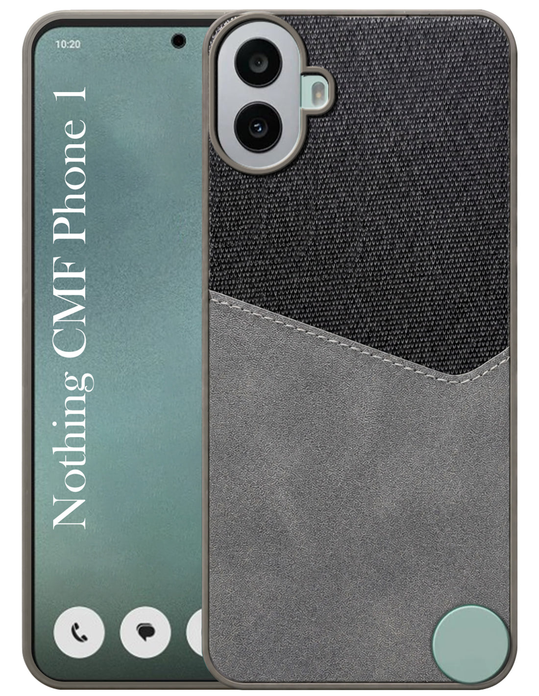 For Nothing CMF Phone 1 Back Cover Case (Dual PU Leather Stitch | Professional Minimalist | Soft and Flexible)