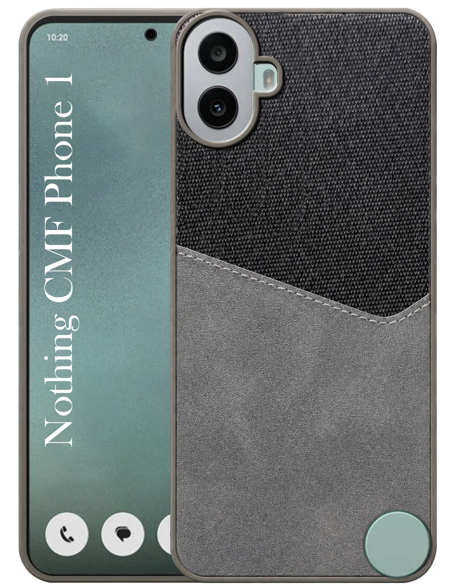 For Nothing CMF Phone 1 Back Cover Case (Dual PU Leather Stitch | Professional Minimalist | Soft and Flexible)