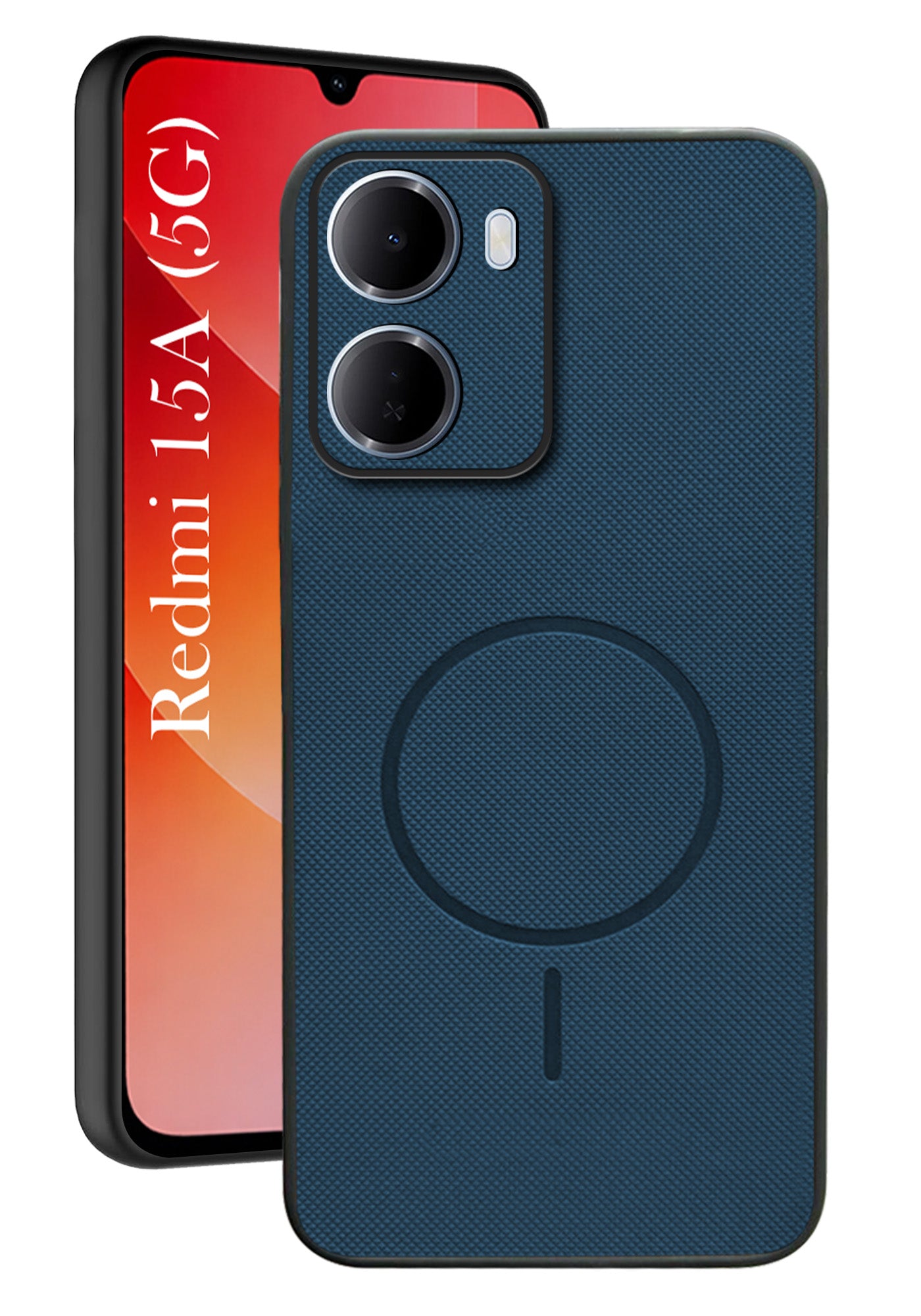For Redmi 15A 5G Back Cover Case PU Leather (Texture Grip Design | Professional Minimalist | Camera Protection | Soft and Flexible)