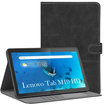 For Flip Cover Folio Case Lenovo Tab M10 HD (TB-X306X) 12 Inch (PU Leather | Multi-Angle Smart Stand | Card Storage Slots | Silicone Back Pouch)
