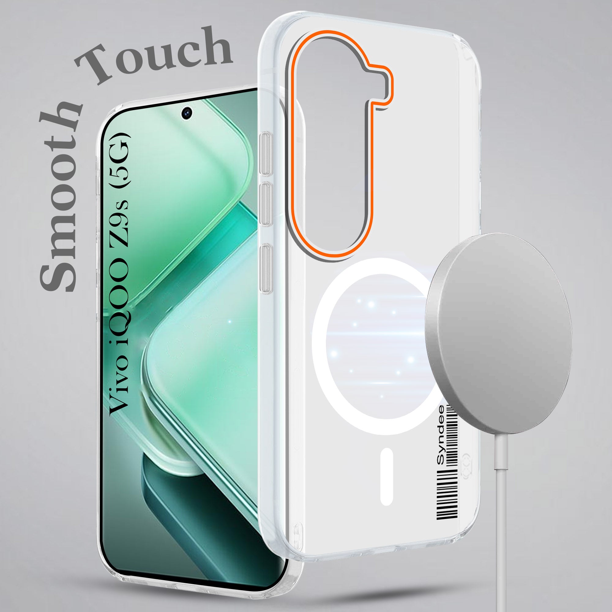 For Vivo iQOO Z9s Back Cover Case (Soft Touch | Camera Bump Protection | MagSafe Compatible | Matte Finish)