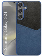 For Samsung Galaxy S24 Back Cover Case (Dual PU Leather Stitch | Professional Minimalist | Soft and Flexible)