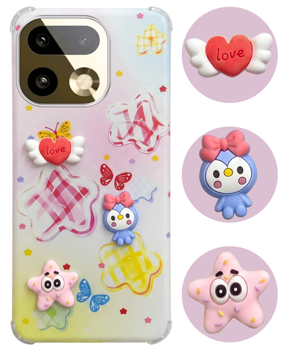 For Realme 16 Pro Plus 5G Back Cover Case (3D Cute Cartoons | Hard Back Side Soft | Matte Premium Finish | HD Printing)