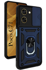 For Poco C71 Back Cover Case (Hybrid Dual Armor Polycarbonate)