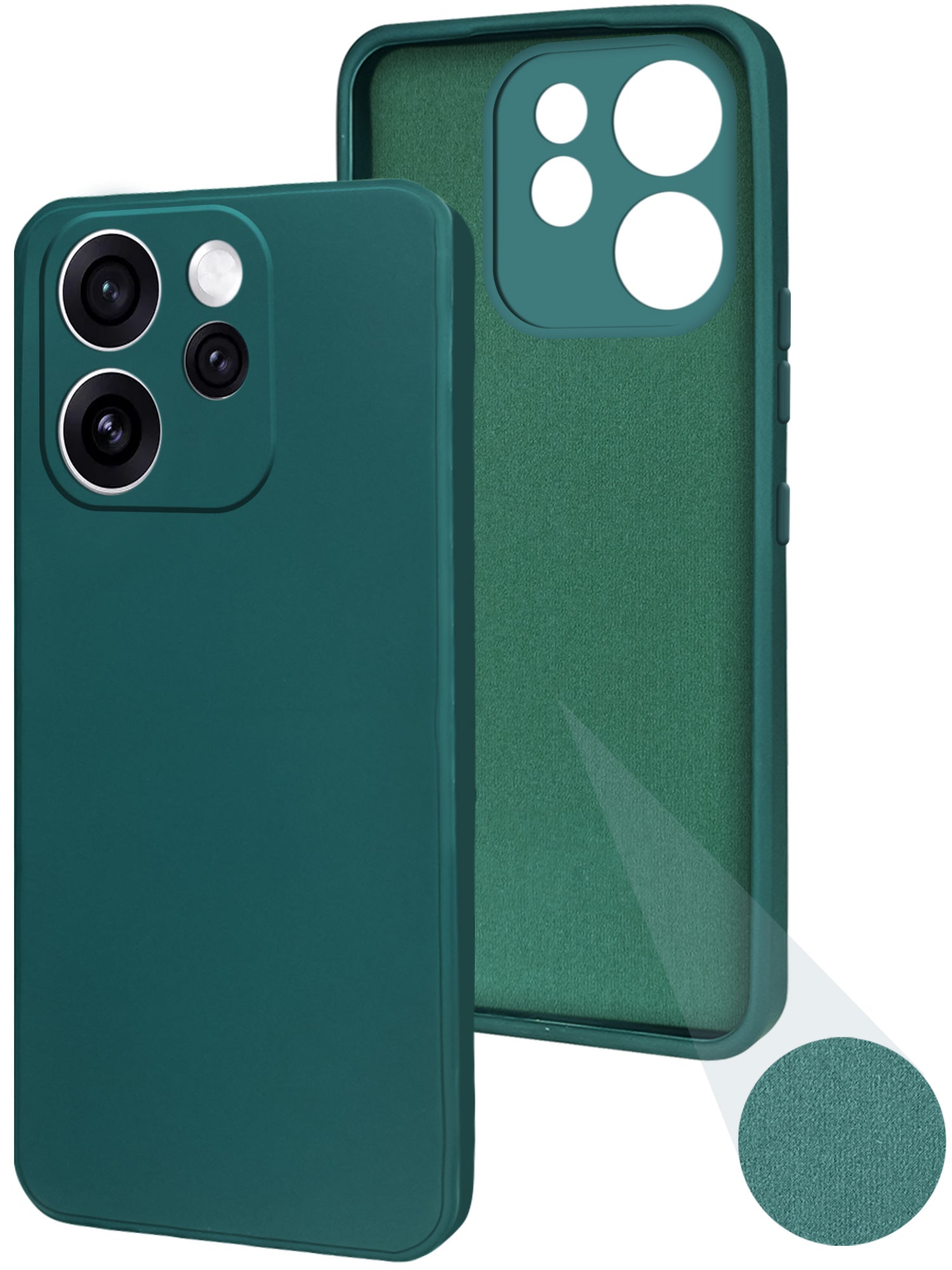 For Oppo Reno15 Pro Mini 5G | Oppo Reno 15 Pro Mini 5G Back Cover Case (Matte Finish Silicone with Inside Fiber cloth)