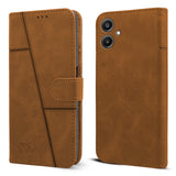 For Samsung Galaxy A06 Flip Cover Case (Stitched Leather with Magnetic Closure)