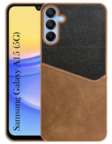 For Samsung Galaxy A15 5G Back Cover Case (Dual PU Leather Stitch | Professional Minimalist | Soft and Flexible)