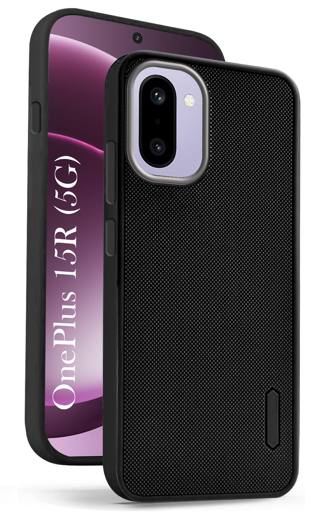 For OnePlus 15R Back Cover Case Rubberised (Textured Grip Design | Micro-Fiber Cloth Inside | Slim and Light Weight | Soft Touch and Feel)