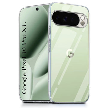 For Google Pixel 10 Pro XL Back Cover Case Silicone (Clear Shockproof Case with Camera Protection | Soft and Flexible | Transparent)
