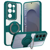 For Samsung Galaxy S25 Ultra Back Cover Case with stand (Built-in Ring Holder Kickstand | Lifetime Anti Yellow | Camera Protection)