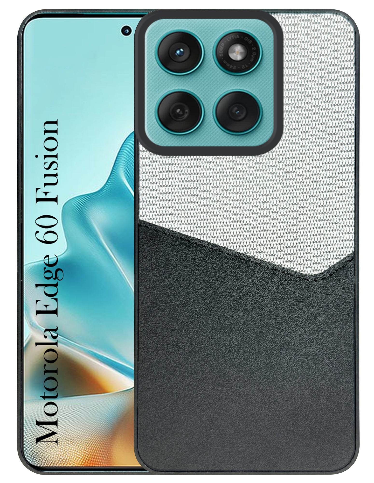 For Motorola Moto Edge 60 Fusion Back Cover Case (Dual PU Leather Stitch | Professional Minimalist | Soft and Flexible)