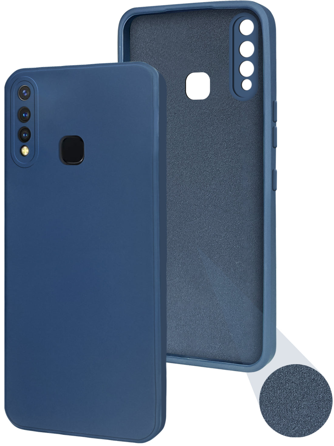 For Vivo U20 | Vivo U3 Back Cover Case ( Matte Finish Silicone with Inside Fiber cloth)