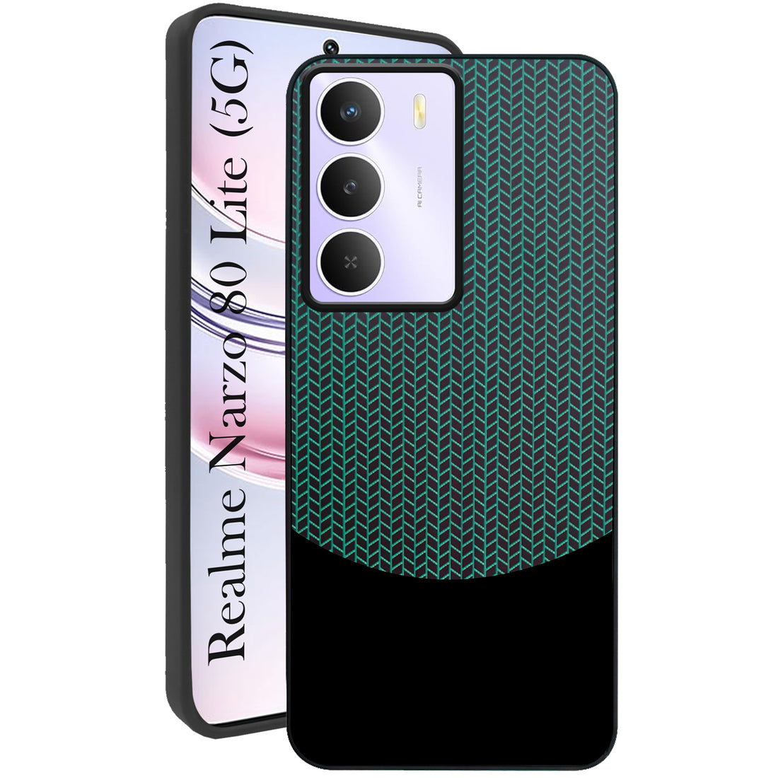 For Realme Narzo 80 Lite 5G Back Cover Case (Elegant PU Leather Finish | Premium Minimalist Professional | Camera Protection Bump)
