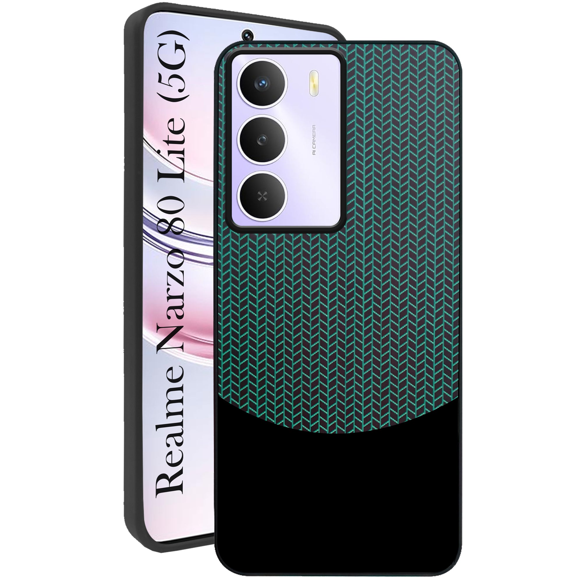 For Realme Narzo 80 Lite 5G Back Cover Case (Elegant PU Leather Finish | Premium Minimalist Professional | Camera Protection Bump)