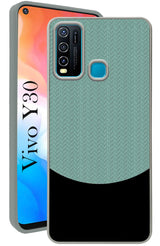For Vivo Y30 Back Cover Case (Elegant PU Leather Finish | Premium Minimalist Professional | Camera Protection Bump)
