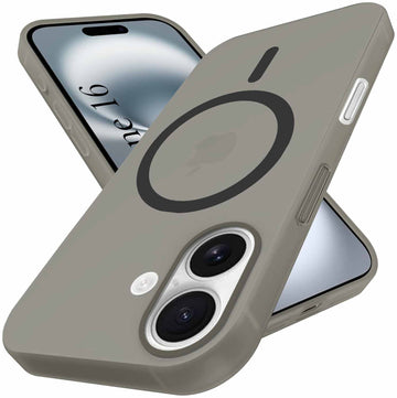 For Apple iPhone 16 Back Cover Case (Frosted Matte Feel | MagSafe Compatible Wireless Charging | Polycarbonate Material)