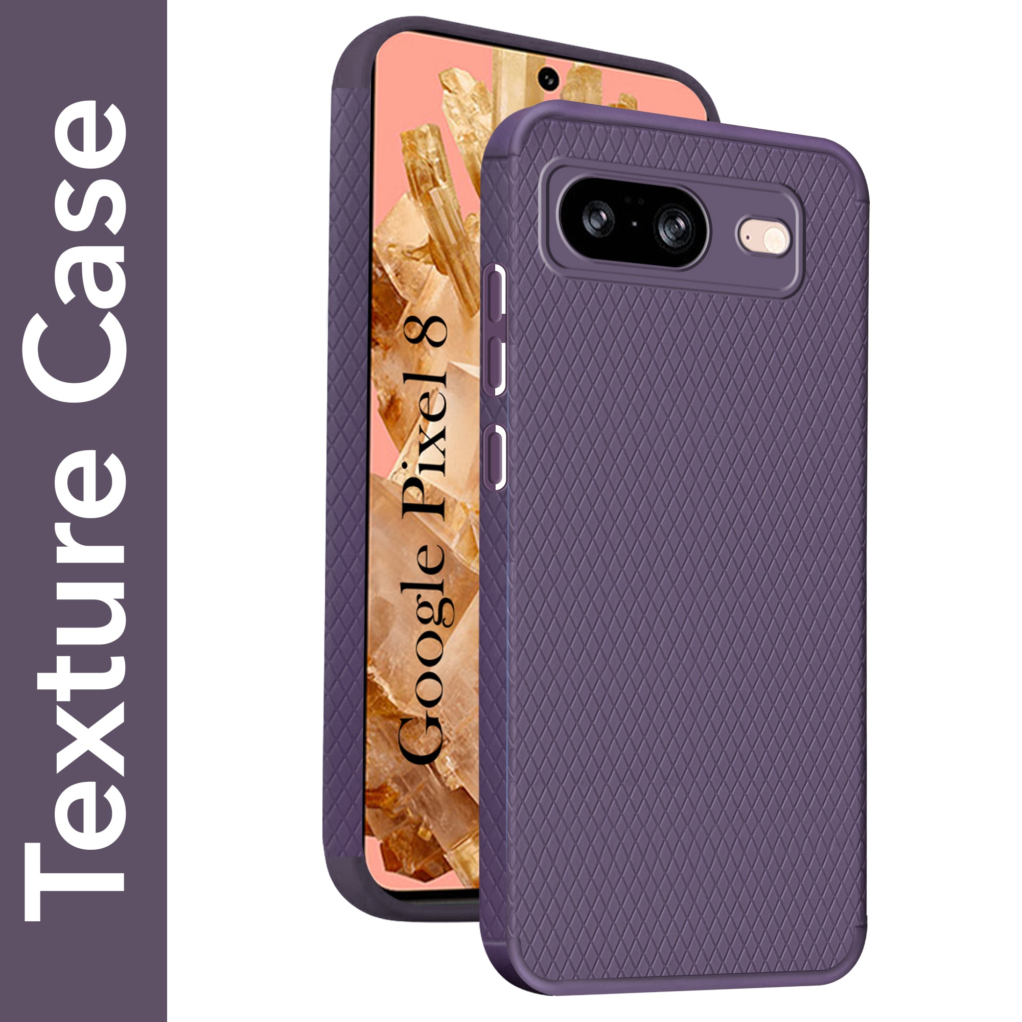 For Google Pixel 8 Back Cover Case (Liquid Silicone | Side Grip | Camera Protection)